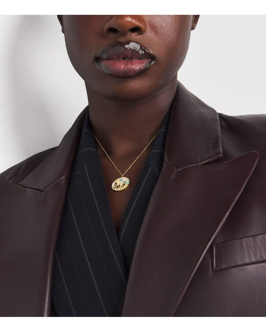 L'Atelier Nawbar Metallic And Diamond Trunks Up Necklace