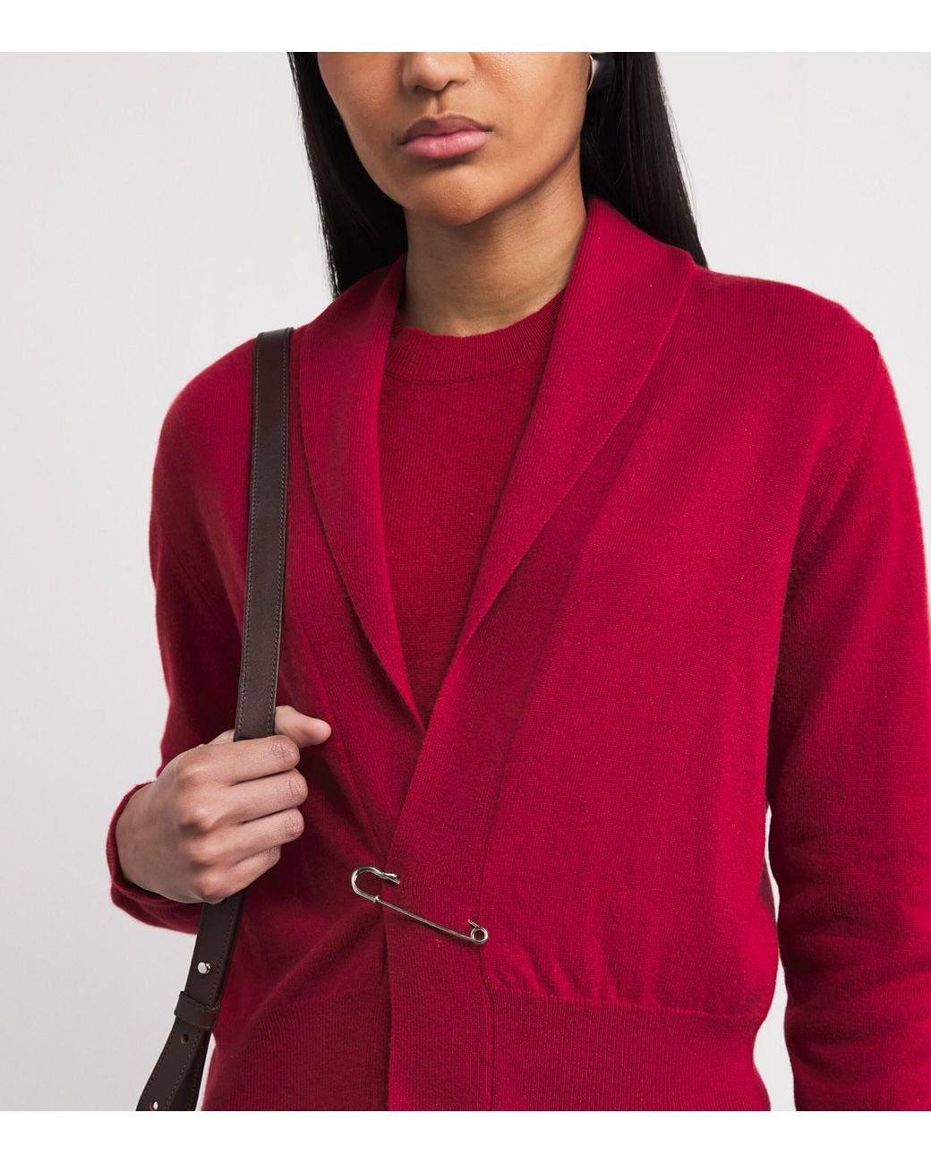 Johnstons Red Cashmere Crathie Cardigan