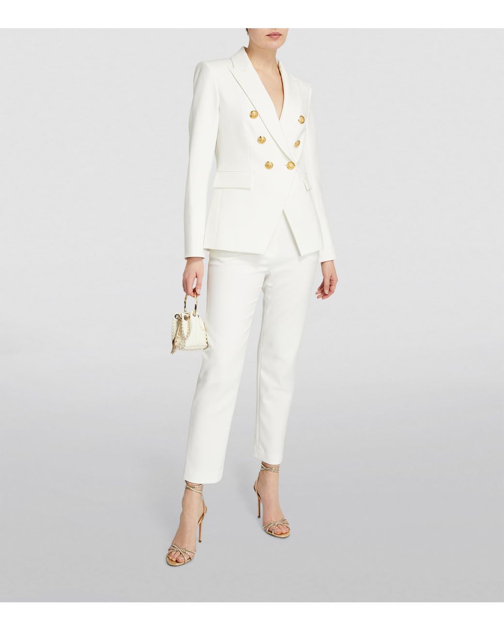 Veronica Beard White Miller Dickey Blazer