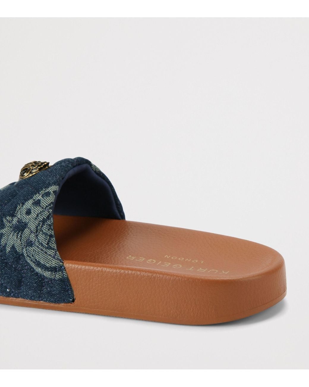 Kurt Geiger Blue Meena Eagle Slides