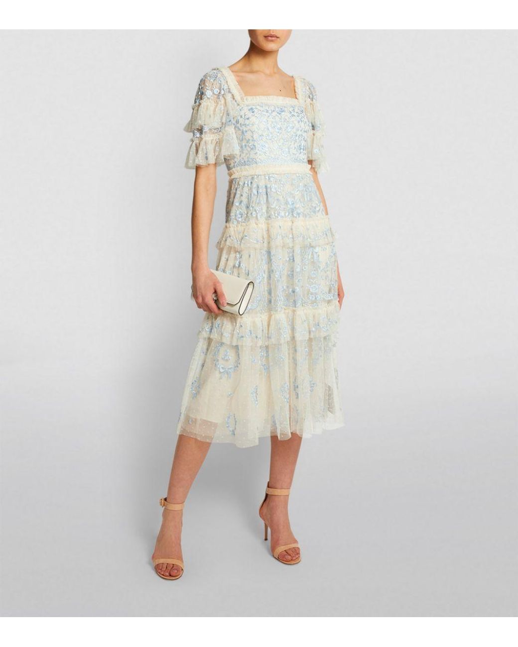 Needle & Thread Arwen Midi Dress in Blue | Lyst
