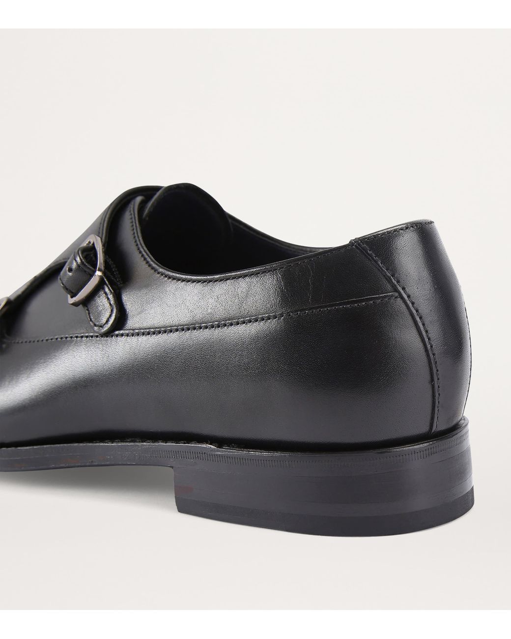 Kurt Geiger Black Leather Sloane Monk Shoes for men