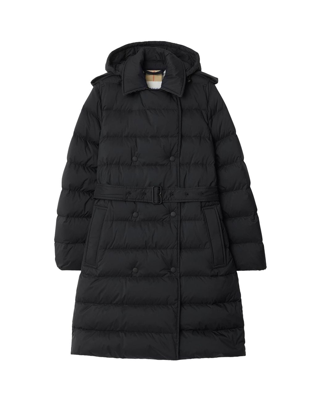 Burberry Black Hooded Puffer Coat