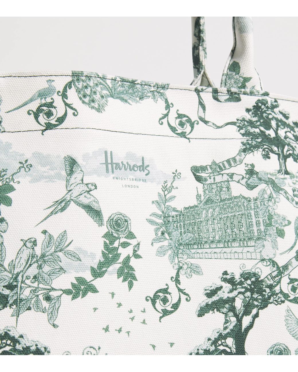 Harrods Metallic Medium Toile Tote Bag