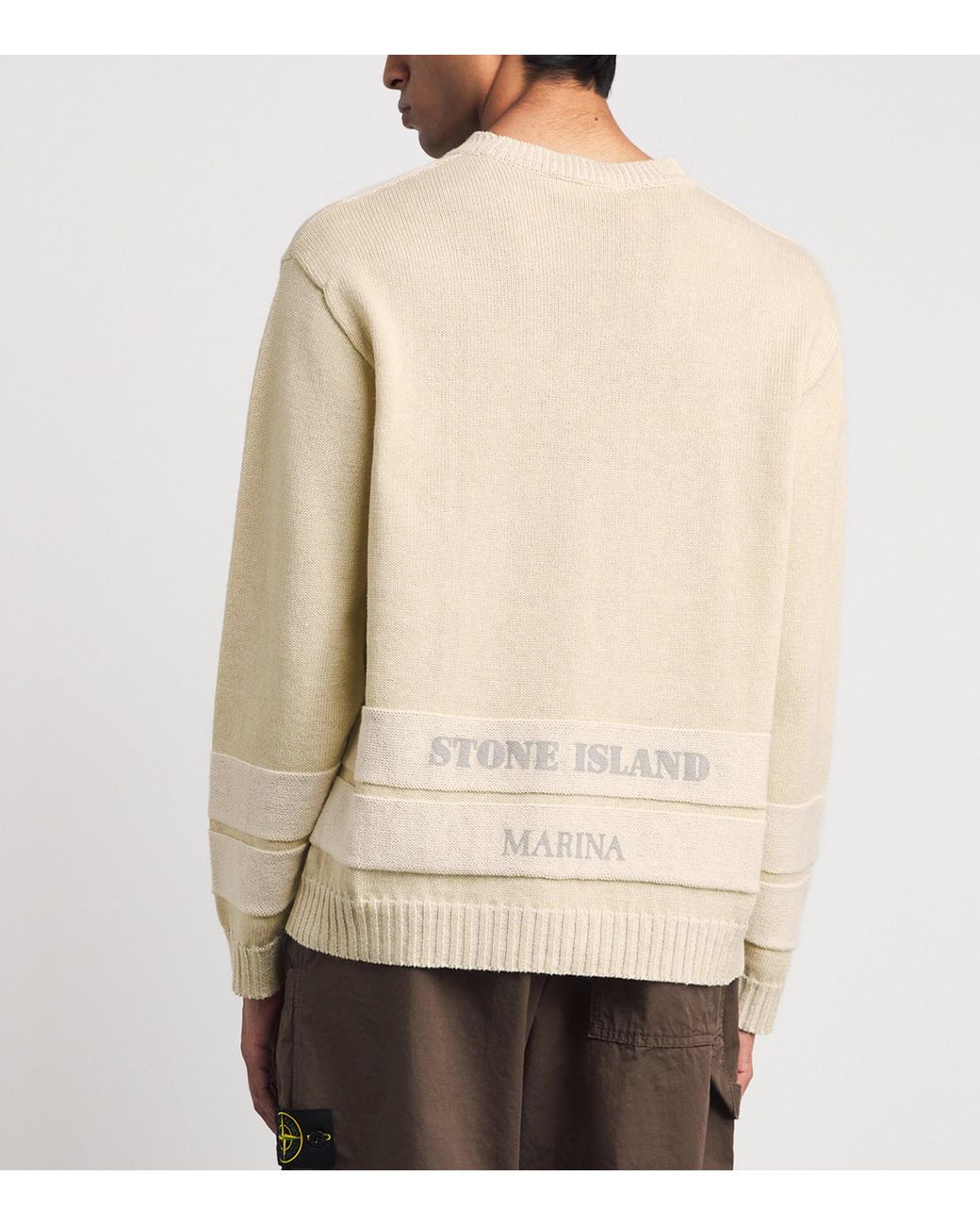 Stone Island Natural Organic Cotton-Linen Marina Sweater for men