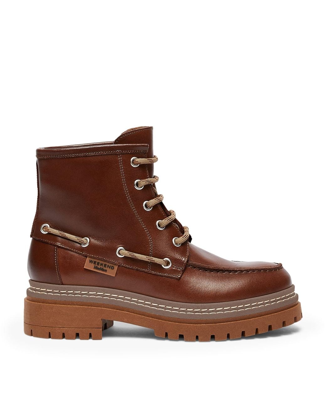 Weekend by Maxmara Brown Leather Ankle Boots