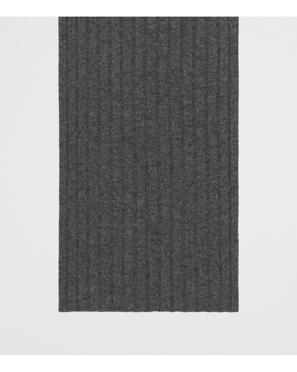 Dolce & Gabbana Gray Cashmere Rib-Knit Scarf for men