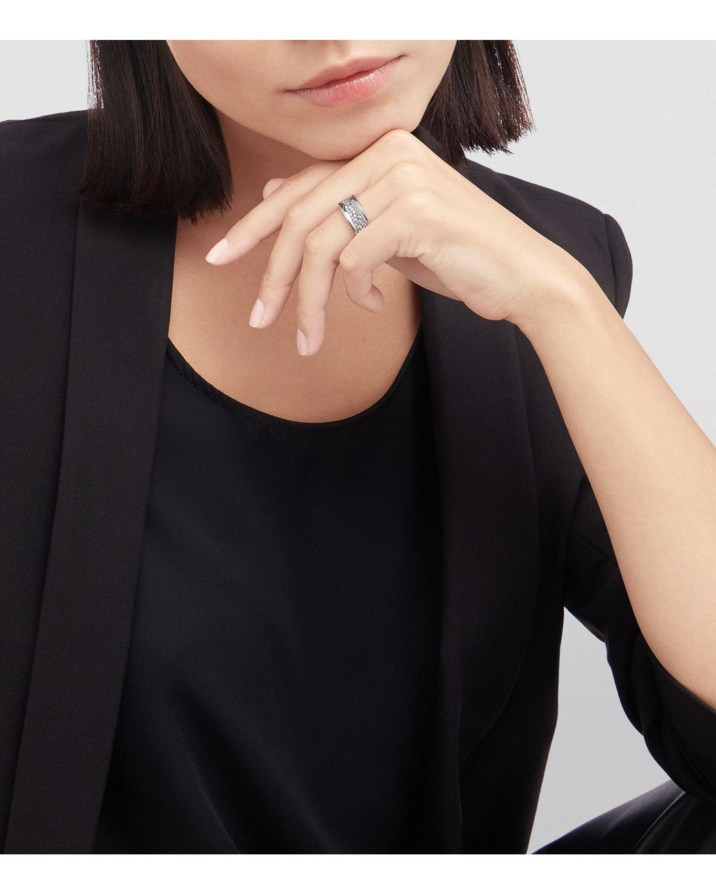 BVLGARI Metallic And Diamond B.Zero1 Ring