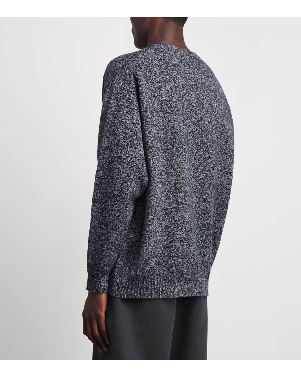 Johnstons Gray Cashmere Marl Sweater for men