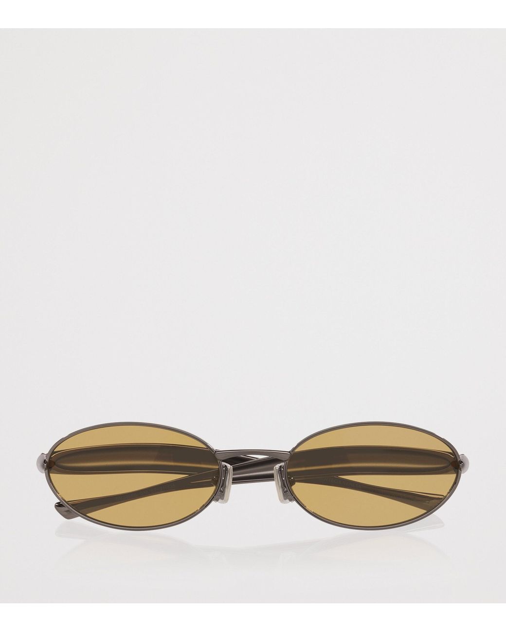 Bottega Veneta Metallic Oval Sardine Sunglasses