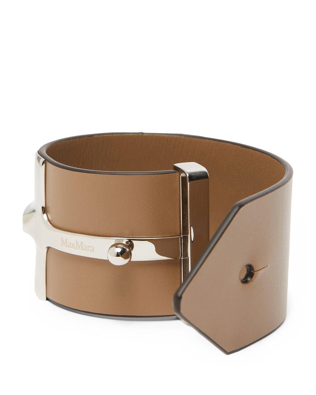 Max Mara Brown Leather Belt Bracelet