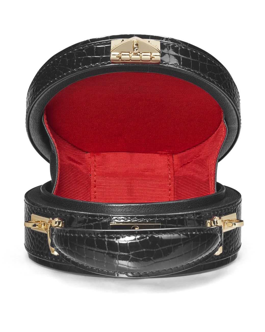 Aspinal Black Micro Hat Box Bag