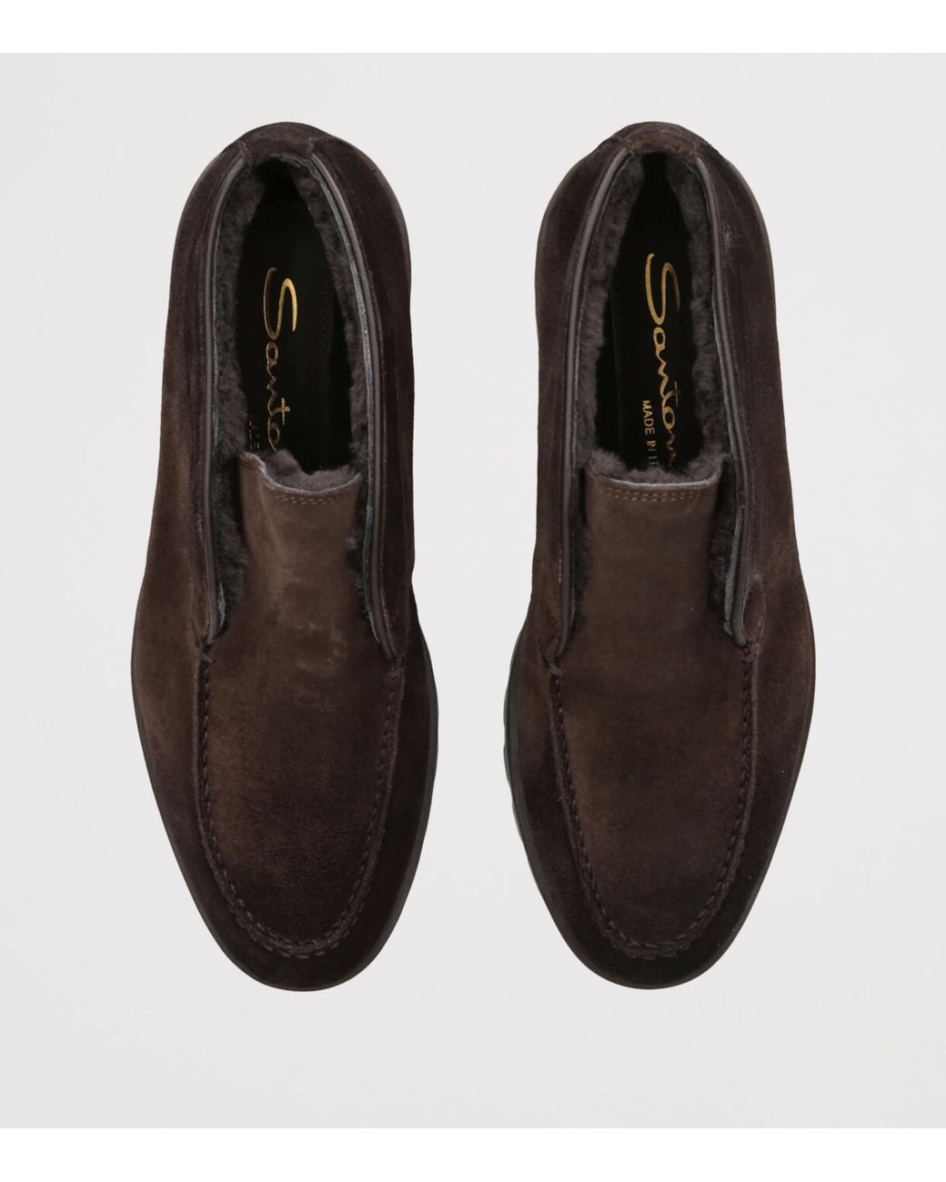 Santoni Brown Suede Detroit Desert Boots for men