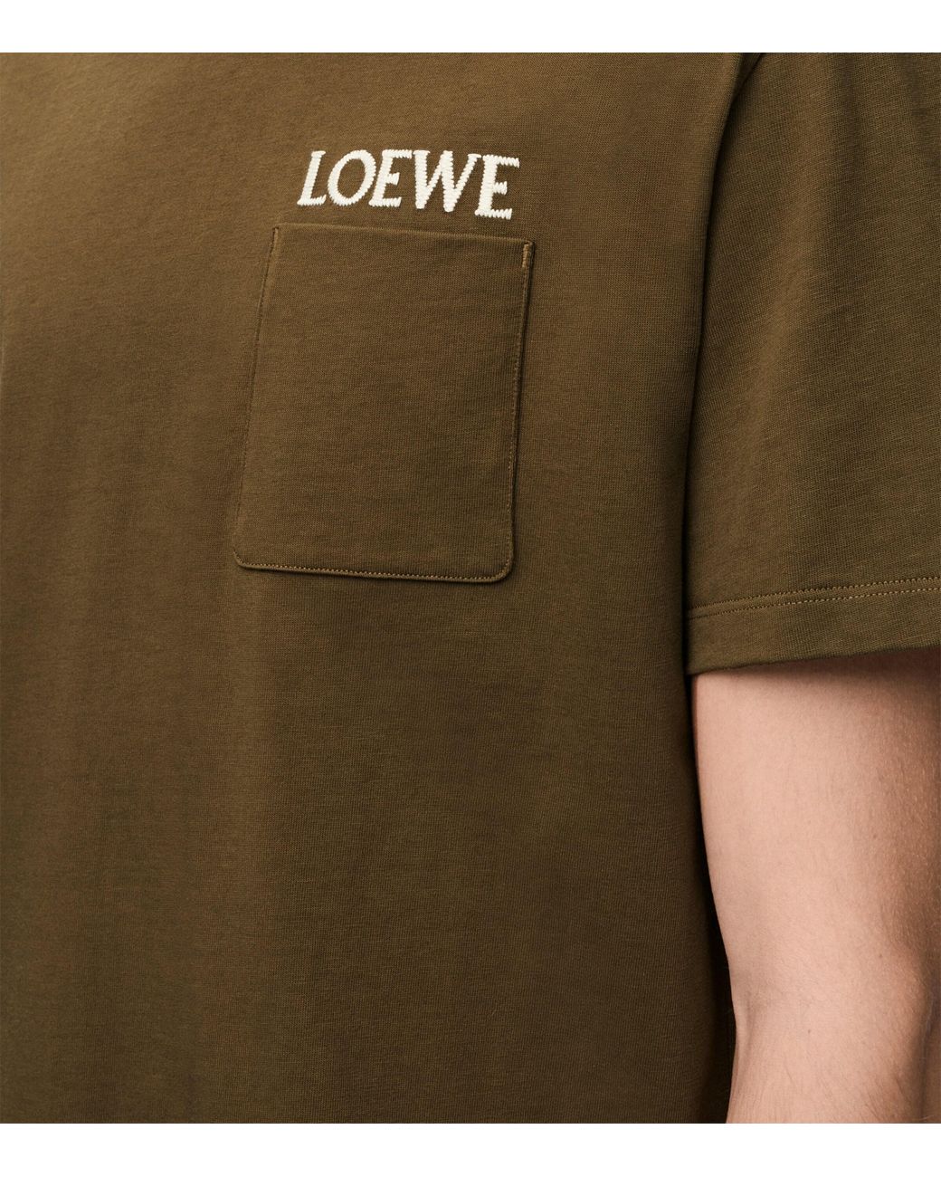 Loewe Green Relaxed Embroidered T-Shirt for men