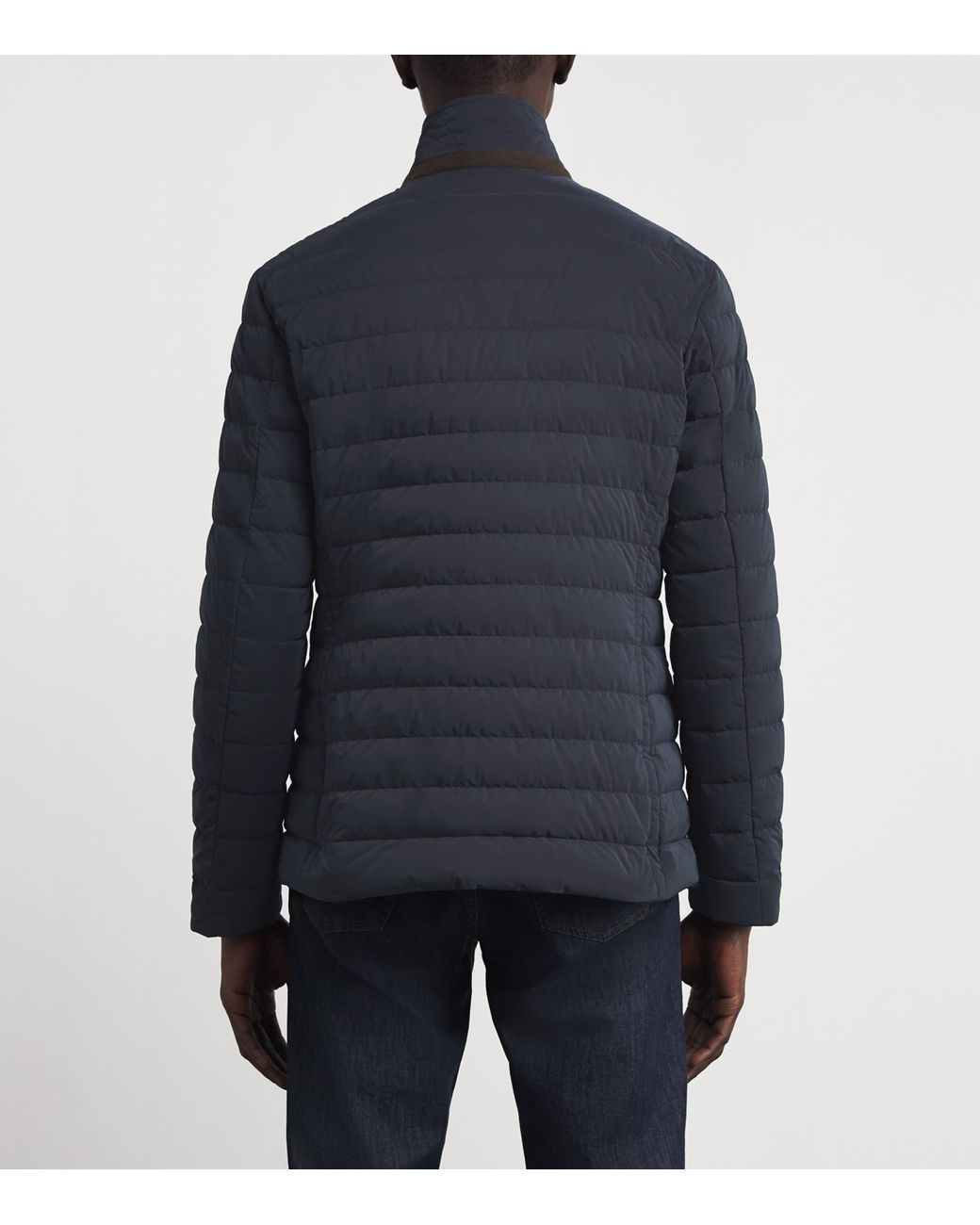 Moorer Blue Quilted Zavyer Jacket for men