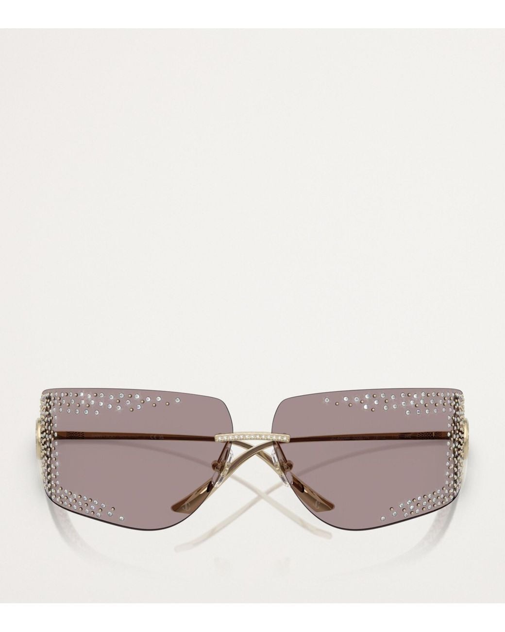 Jimmy Choo Gray Embellished Wire-Frame Sunglasses