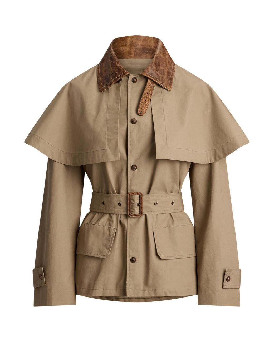 Ralph Lauren Brown Brannigan Short Trench Coat