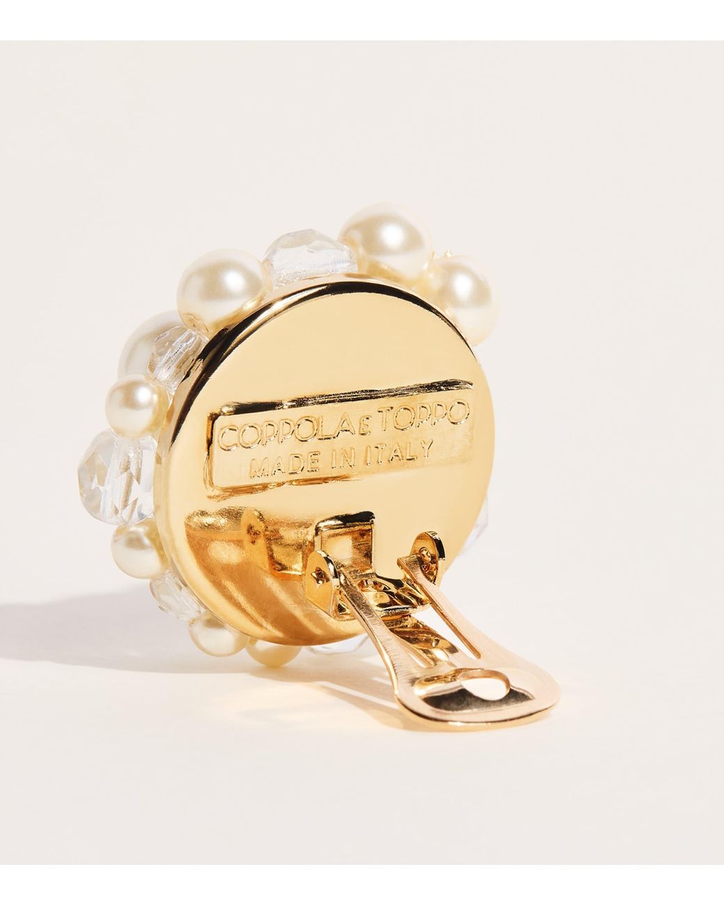 Coppola E Toppo Black Plated Pasticcino Clip-On Earrings