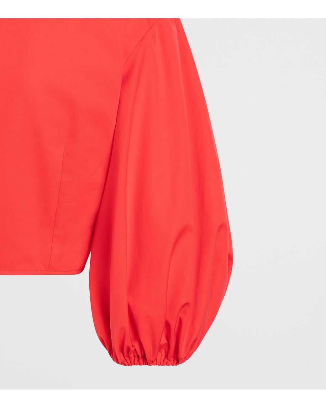 Dolce & Gabbana Red Cotton Poplin Crop Top