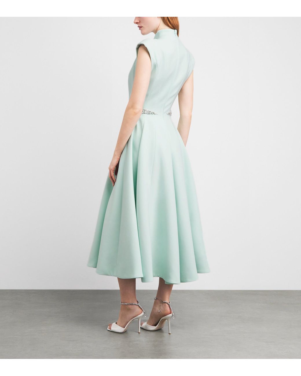 Sabina Bilenko Blue Crepe Erica Midi Dress