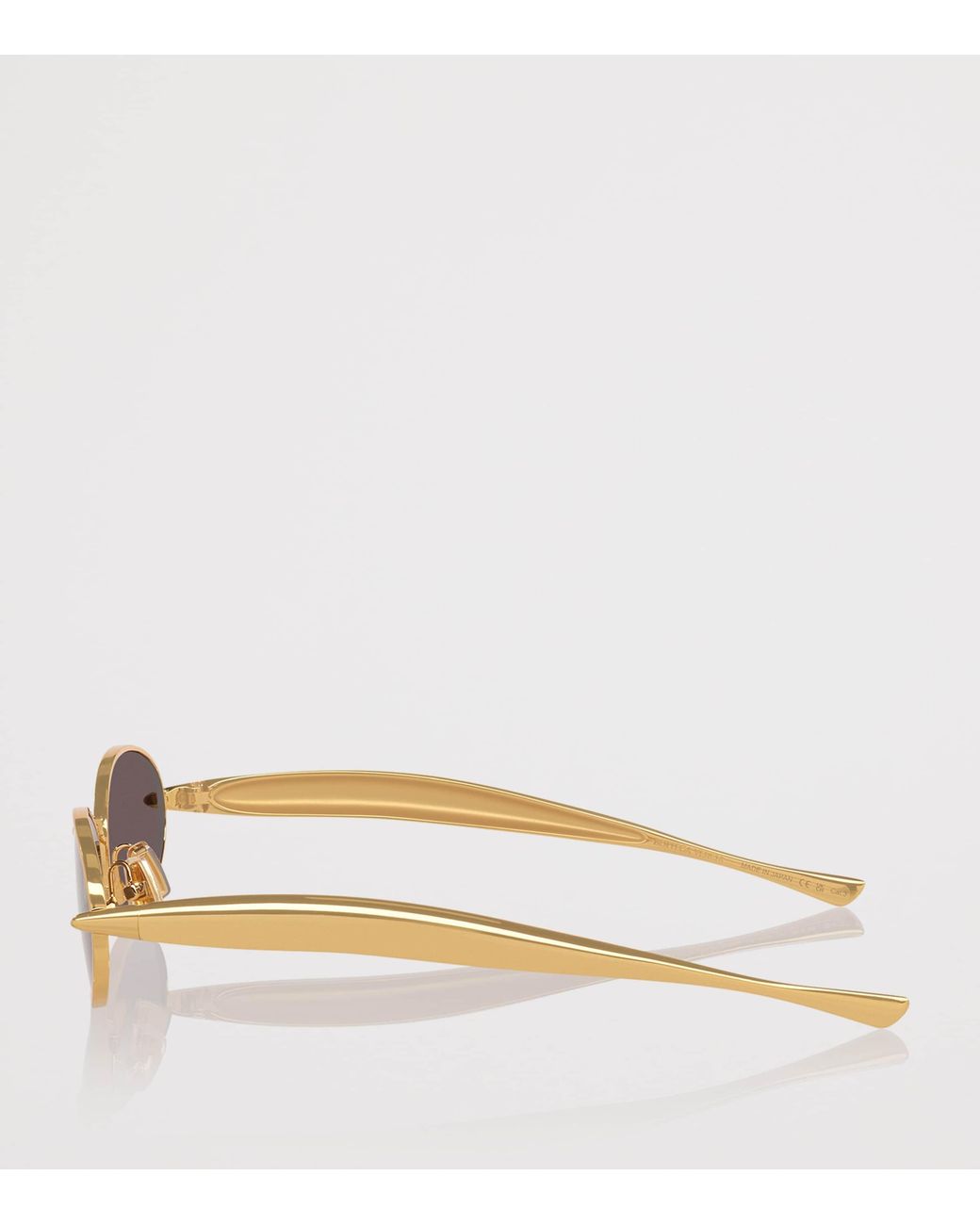 Bottega Veneta Metallic Oval Sardine Sunglasses