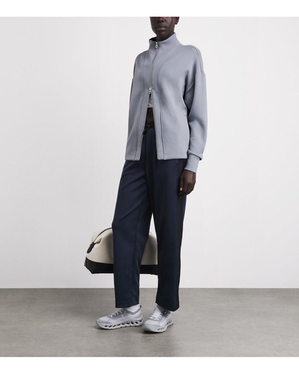 Varley Blue Arlene Zip-Up Sweatshirt