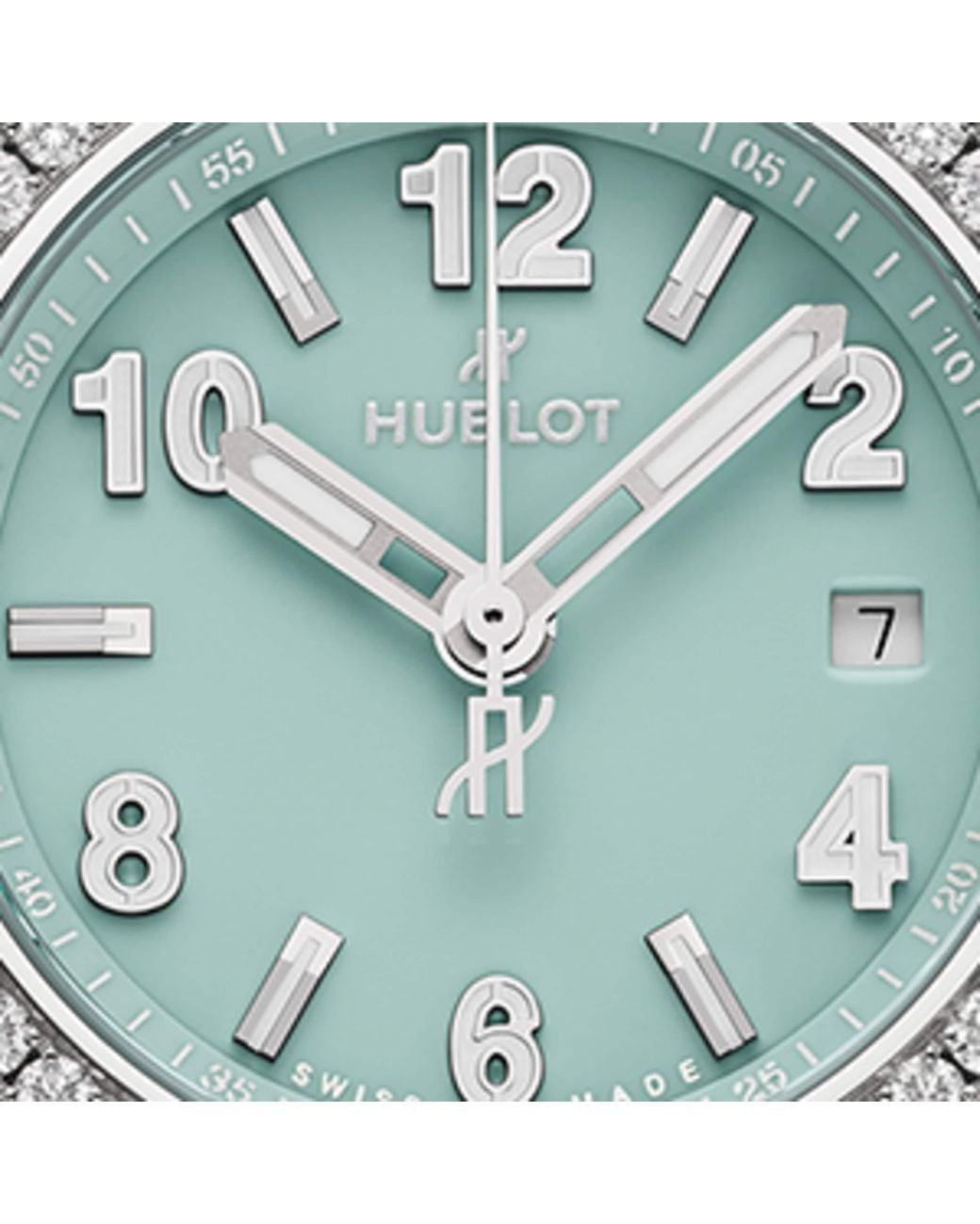 Hublot Blue Ceramic And Diamond Big Bang One Click Watch