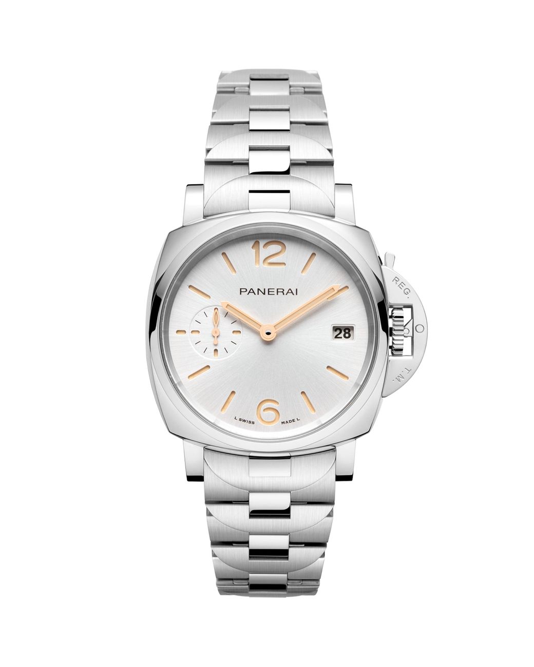 Panerai Metallic Stainless Steel Luminor Due Watch for men