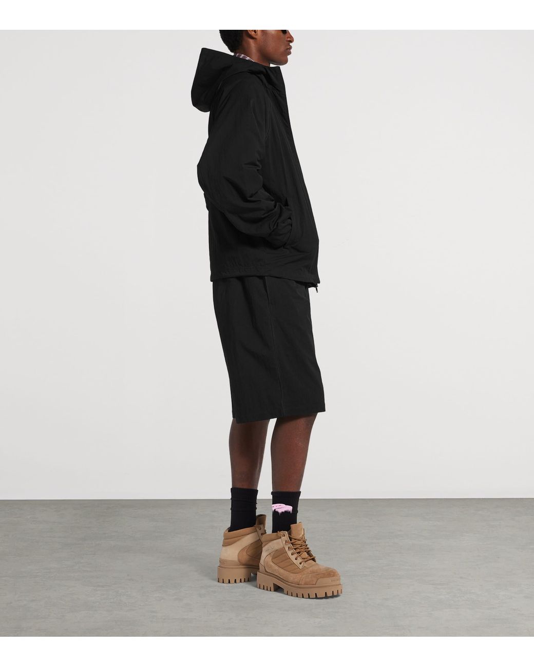 Balenciaga Black Loop Sports Icon Track Shorts for men