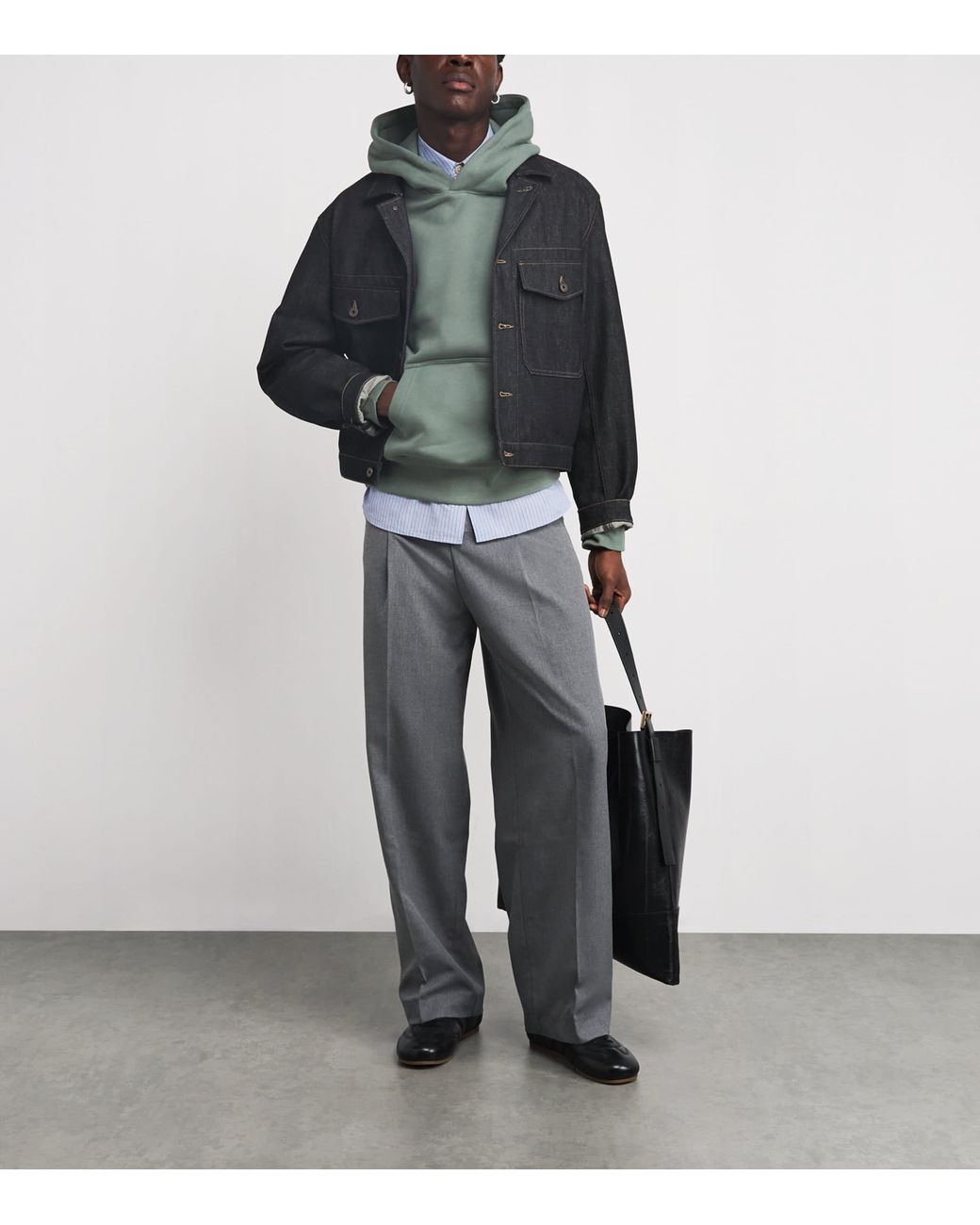 About Blank Green Cotton Logo Hoodie for men