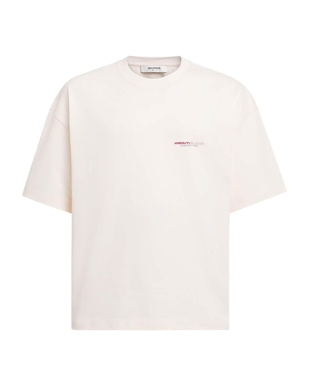 About Blank White Cotton Logo Oversized T-Shirt for men