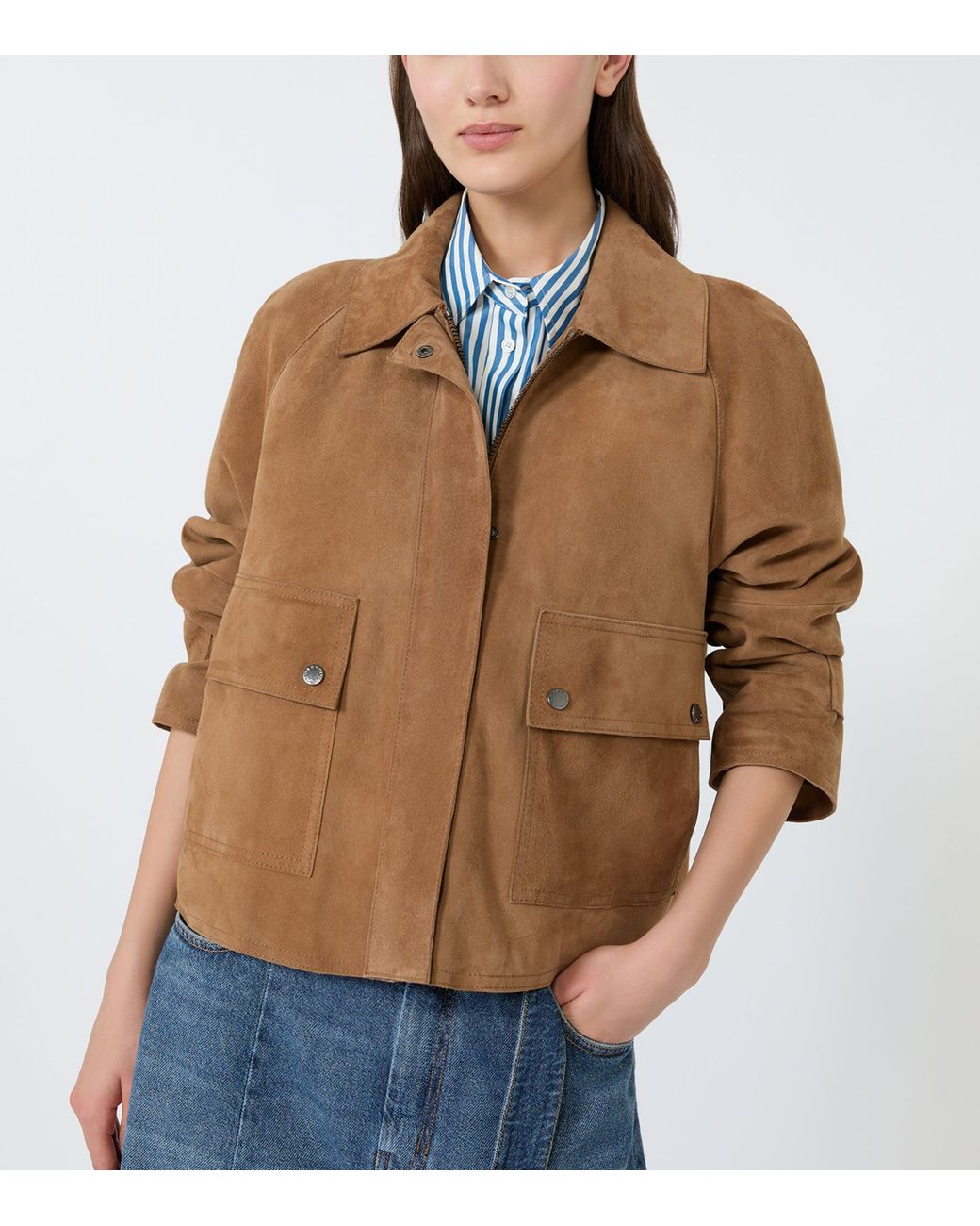 Weekend by Maxmara Brown Suede Jacket