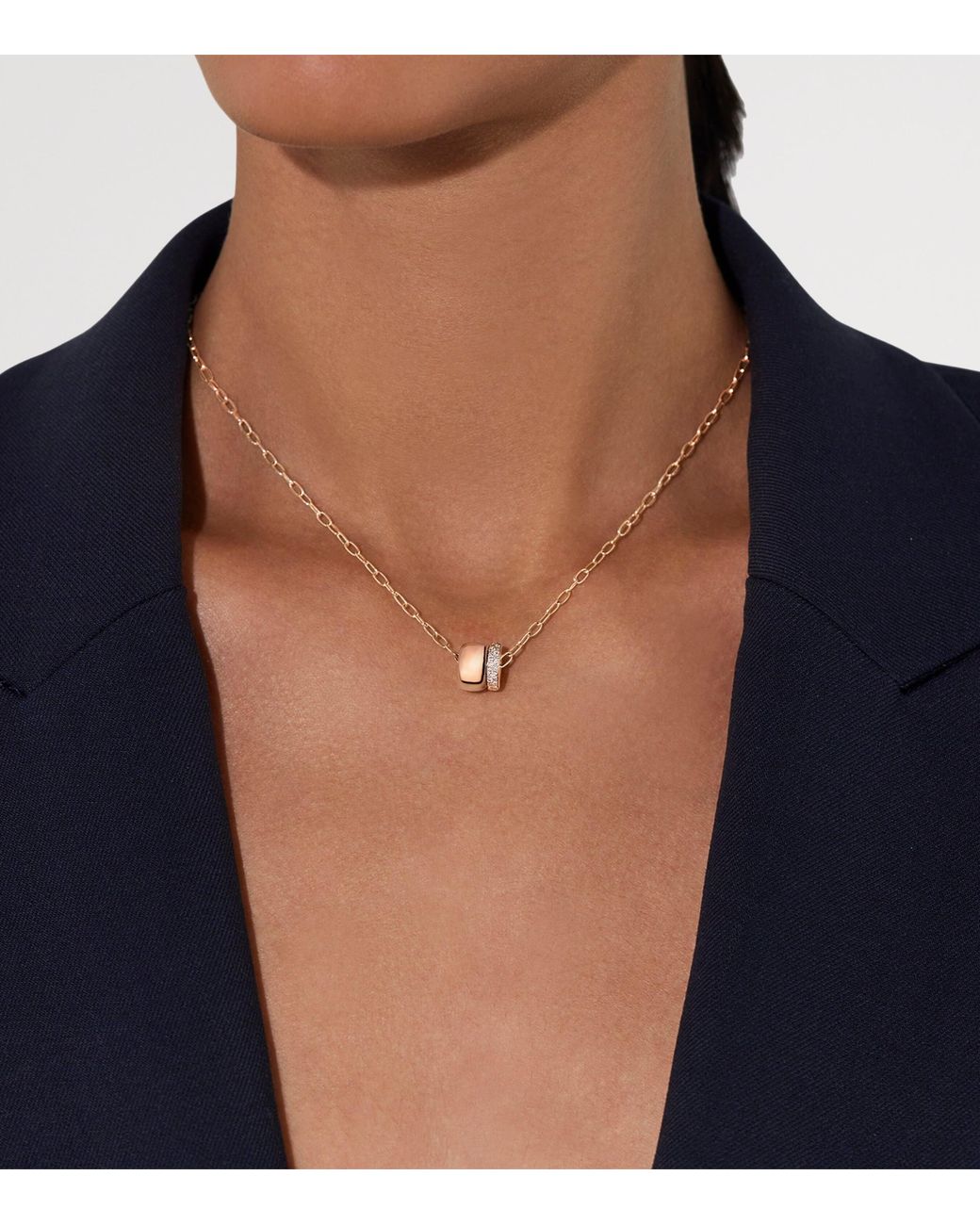 Pomellato Metallic And Diamond Iconica Necklace