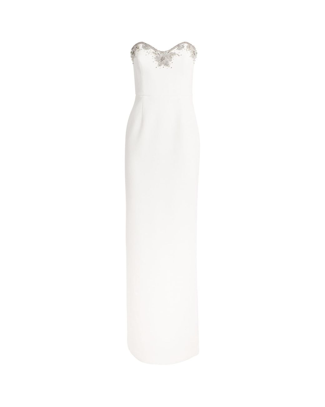 Rebecca Vallance White Strapless Melva Maxi Dress