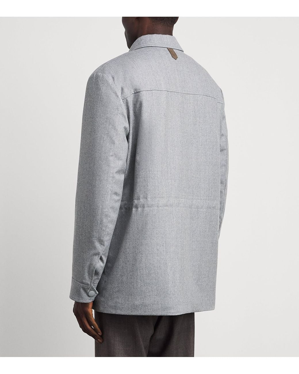 Canali Gray Wool Field Jacket for men