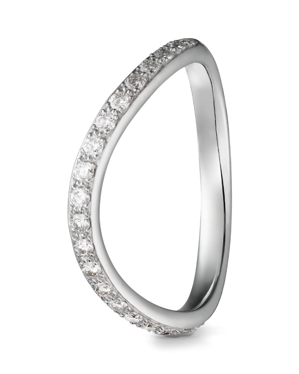 Cartier Metallic Platinum And Diamond Trinity Ruban Wedding Band