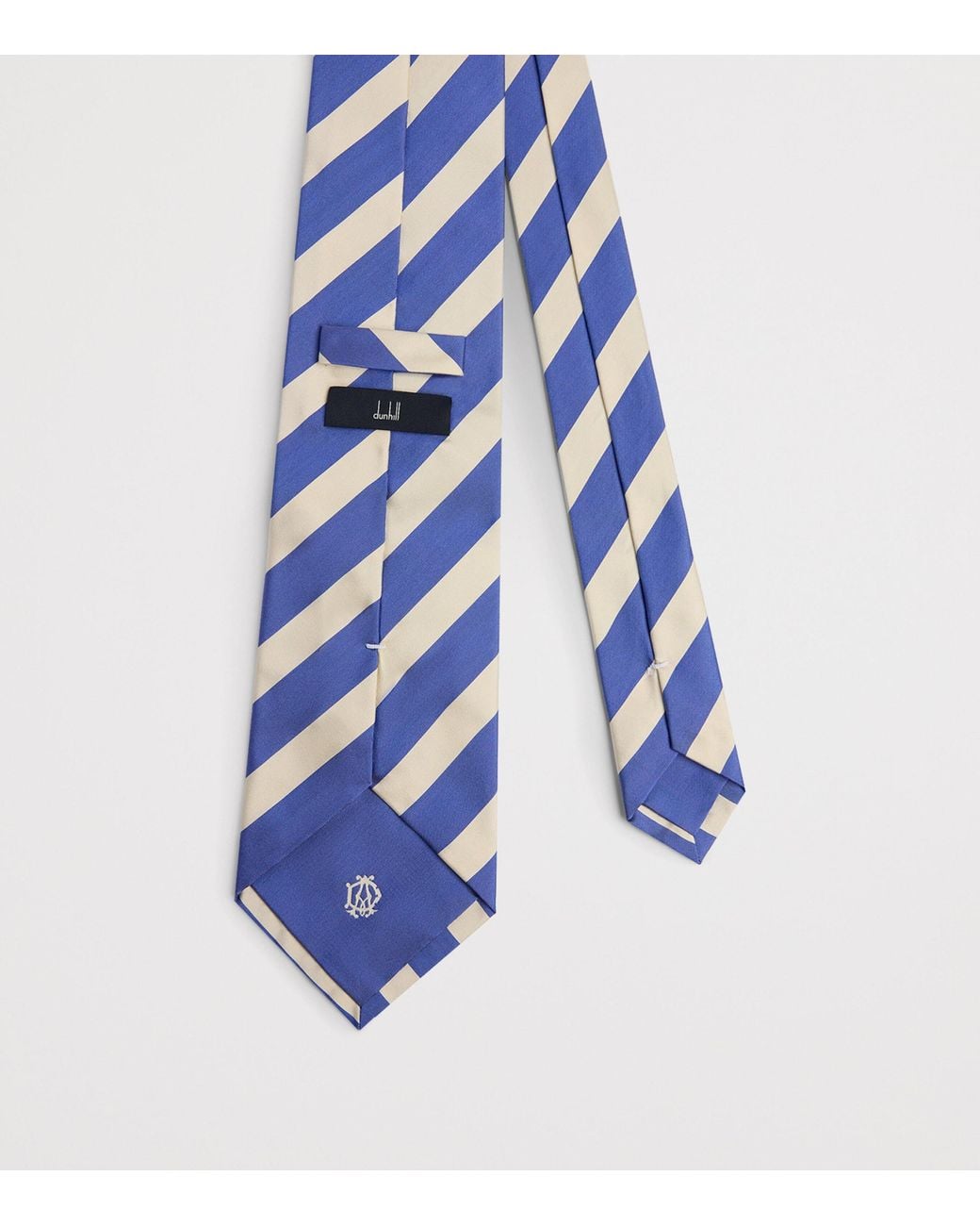 Dunhill Blue Mulberry Silk Stripe Tie for men