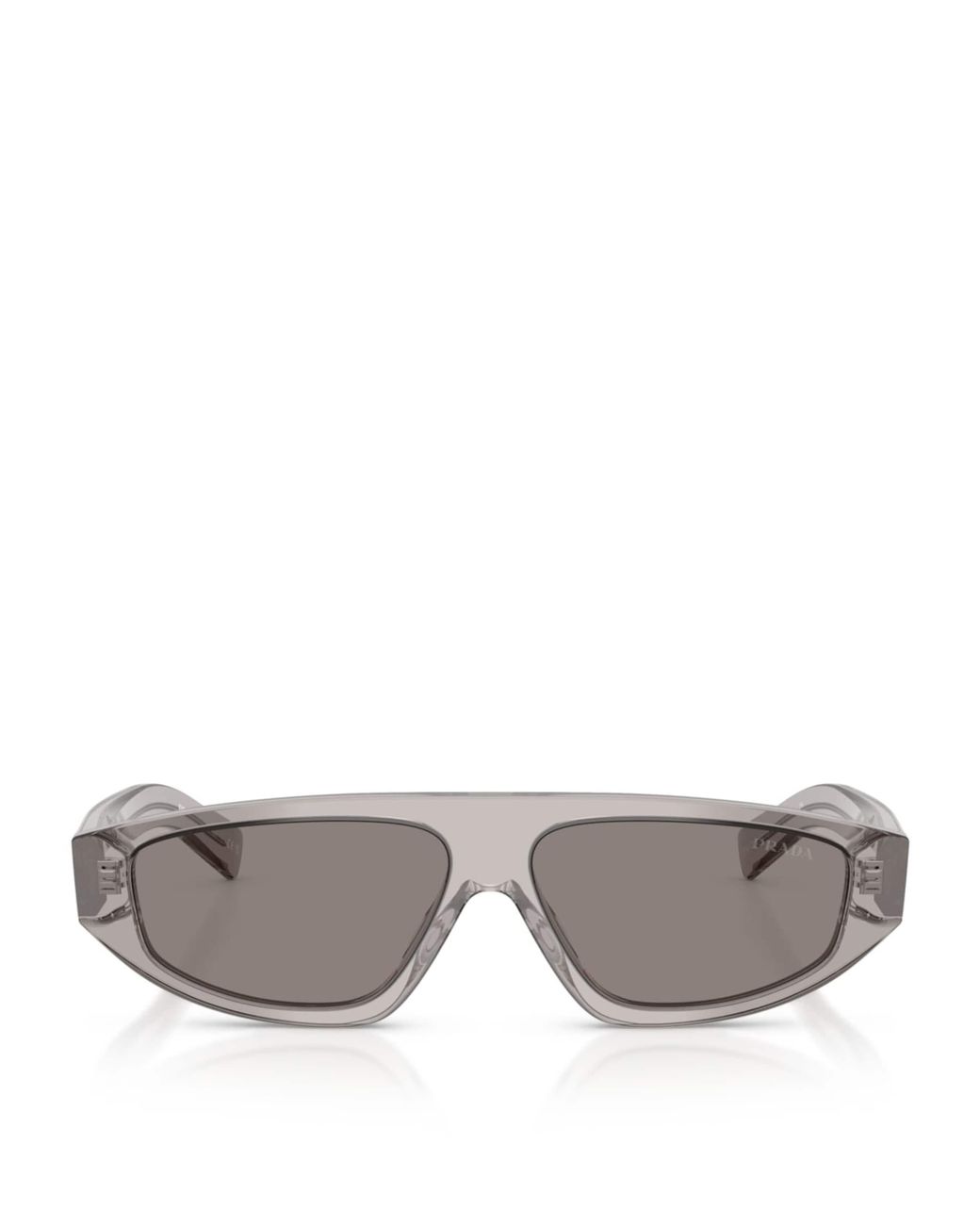Prada Gray Pr C02S Irregular Sunglasses for men