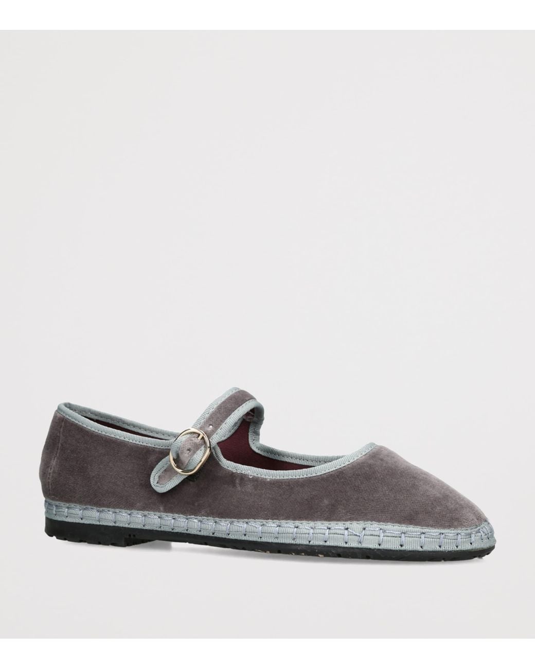 Flabelus White Velvet Sampson Mary Janes