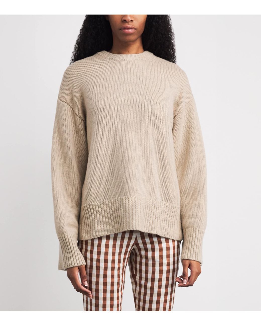 FRAME Natural Cashmere Crew-Neck Sweater