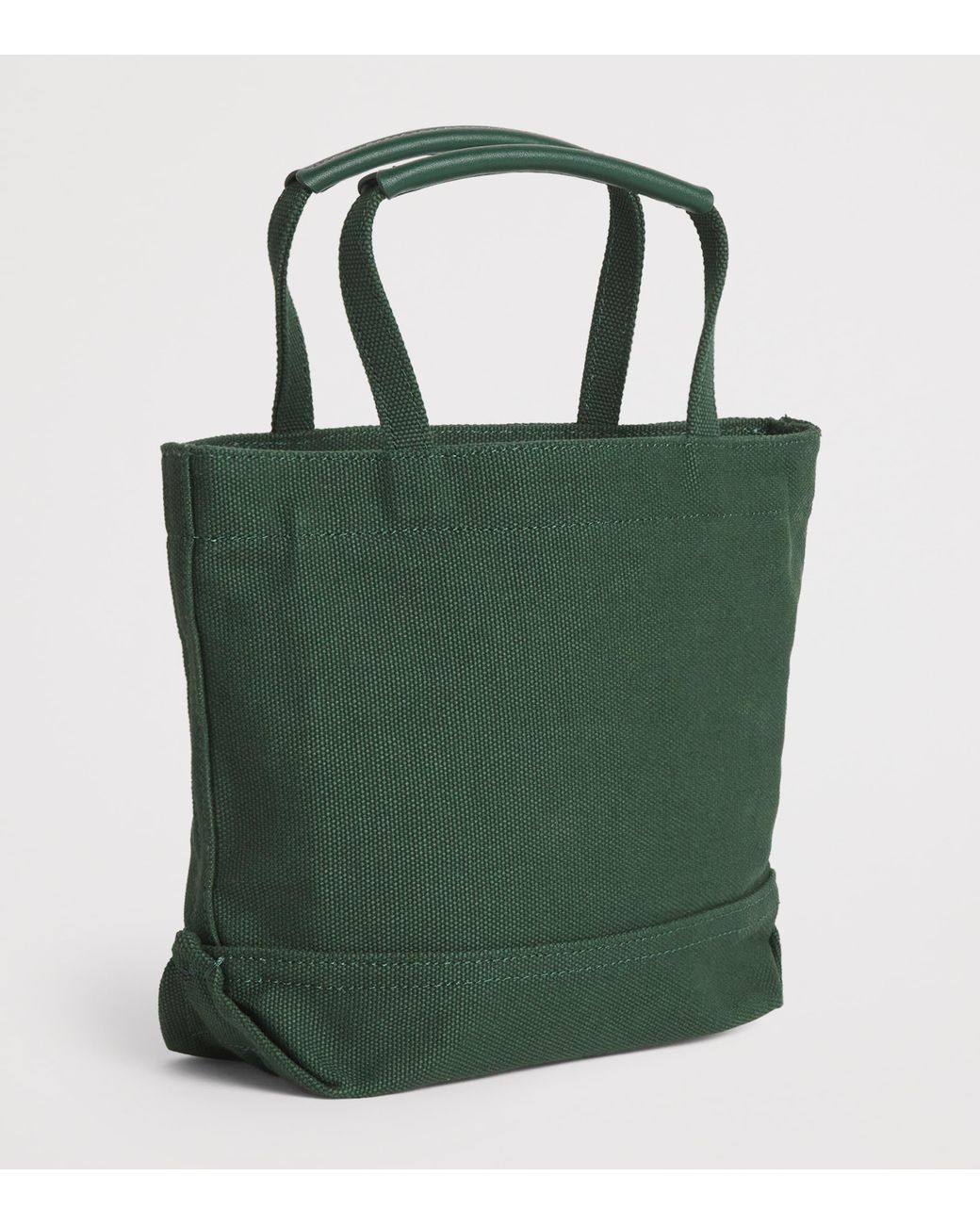 Harrods Green Small Embroidered Logo Tote Bag