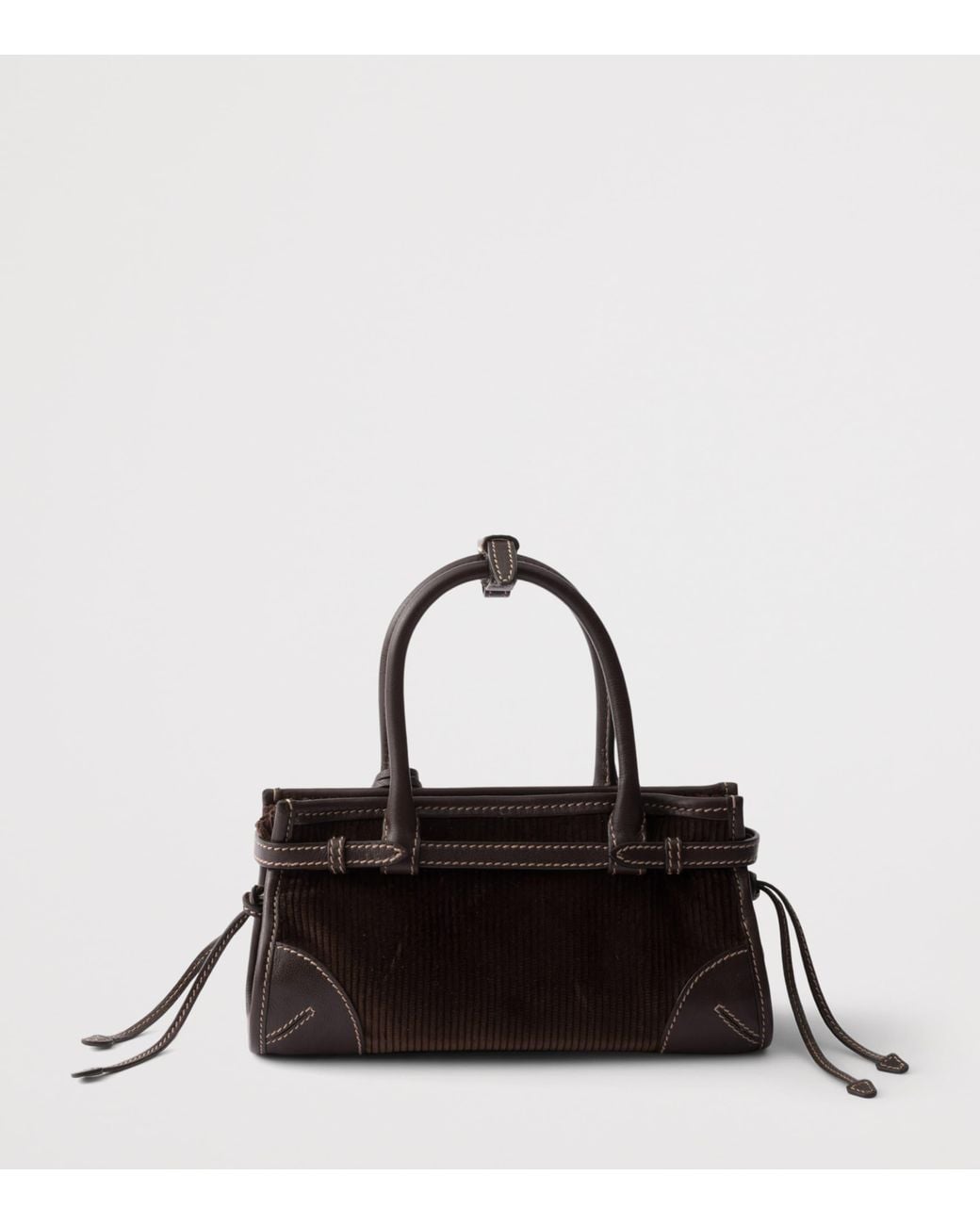 Prada Black Small Corduroy Bonnie Shoulder Bag