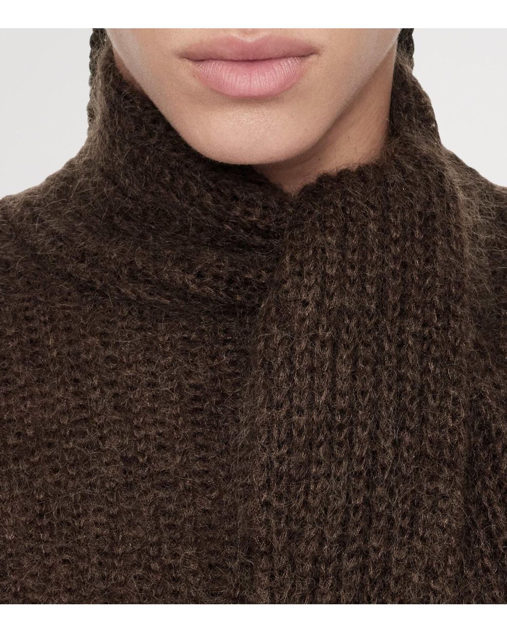 AllSaints Brown Relaxed Tie-Detail Etty Sweater