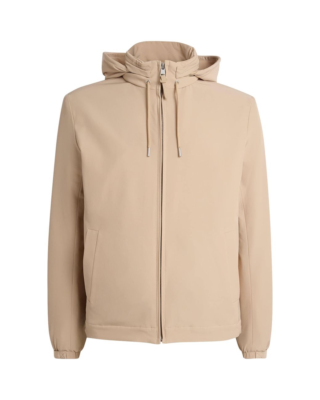 Sandro Natural Hooded Quilted Zip-Up Jacket for men