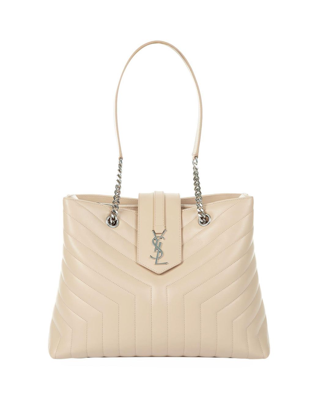 Saint Laurent Large Loulou Shopping Bag in Natural | Lyst