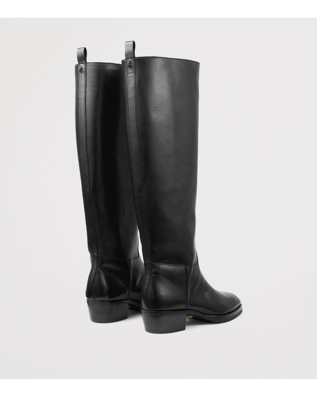 Jimmy Choo Black Mave 45 Leather Knee-High Boots
