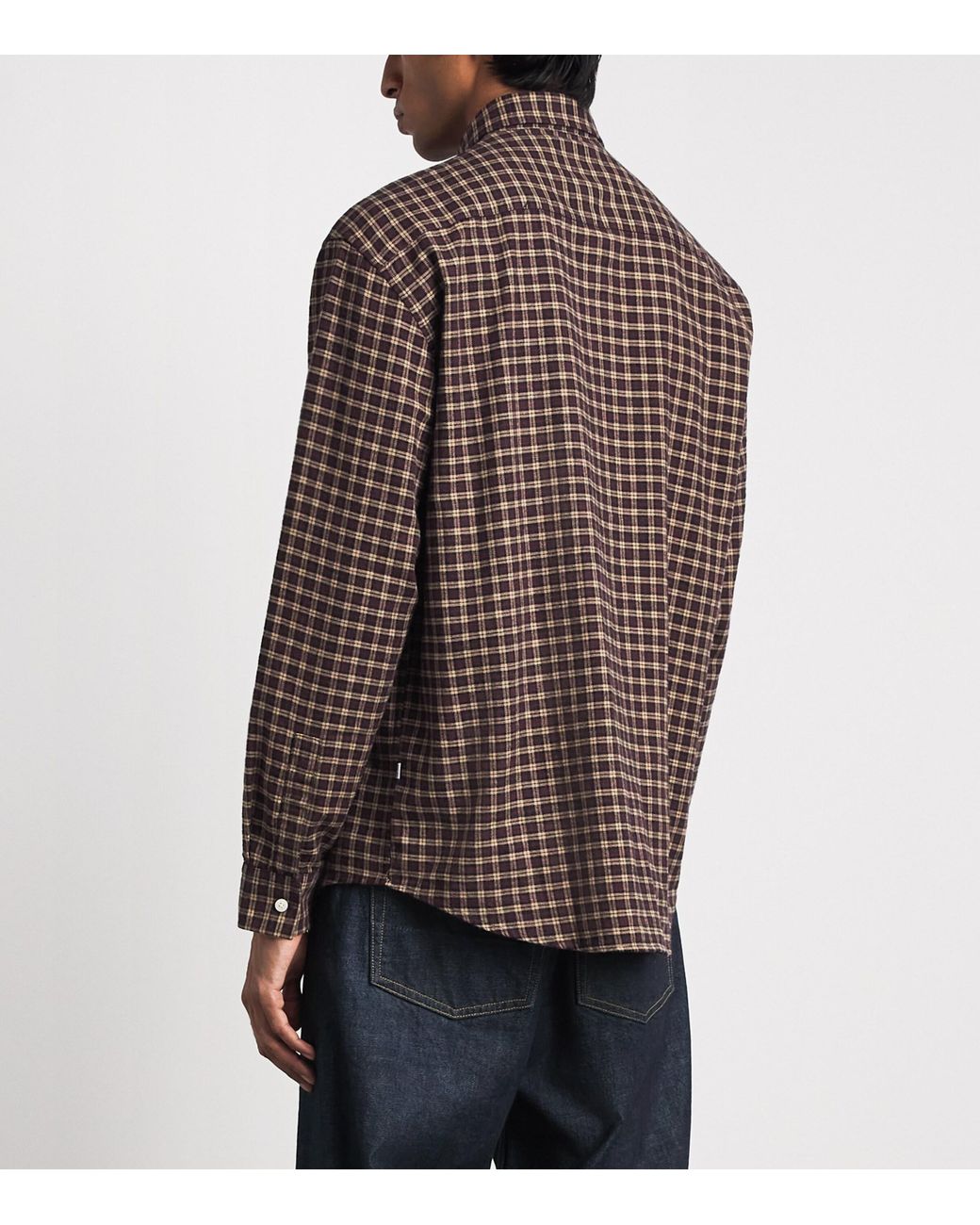 NN07 Brown Organic Cotton Flannel Deon Shirt for men