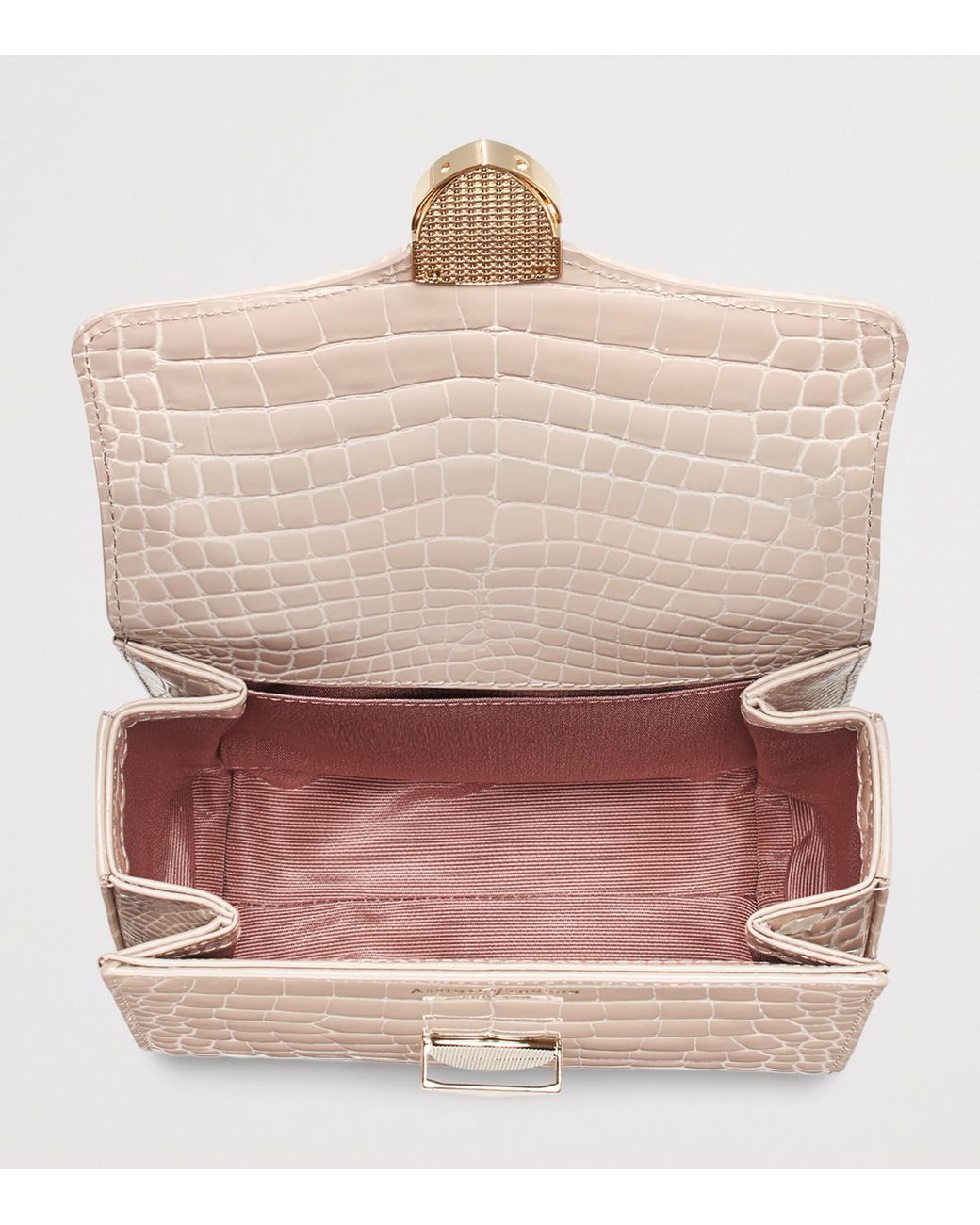 Aspinal Natural Mini Leather Mayfair Top-Handle Bag