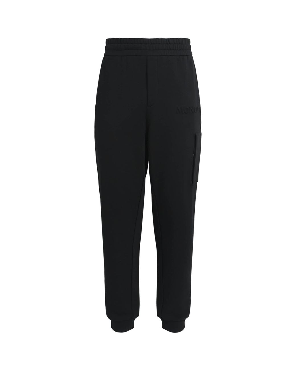 Moncler Black Cotton Logo Sweatpants for men