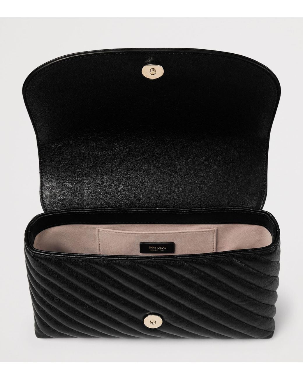 Jimmy Choo Black Medium Leather Curve Cross-Body Bag